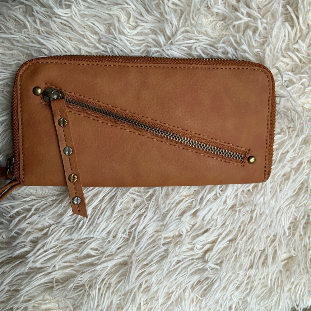 Vegan brown free people wallet/wristlet